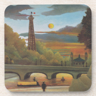 Seine and Eiffel Tower at Sunset by Henri Rousseau Coaster