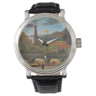 Seine and Eiffel Tower at Sunset by Henri Rousseau Watch