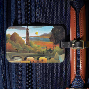 Seine and Eiffel Tower in Sunset, Luggage Tag