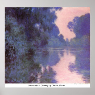 Seine arm at Giverny by Claude Monet Poster