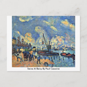 Seine At Bercy By Paul Cezanne Postcard