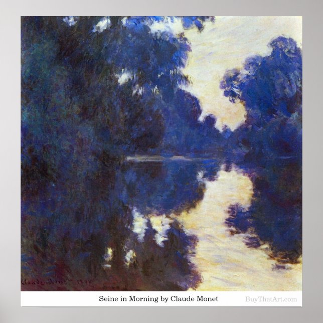 Seine in Morning by Claude Monet Poster (Front)