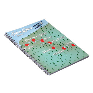 Seine River France vintage map Notebook