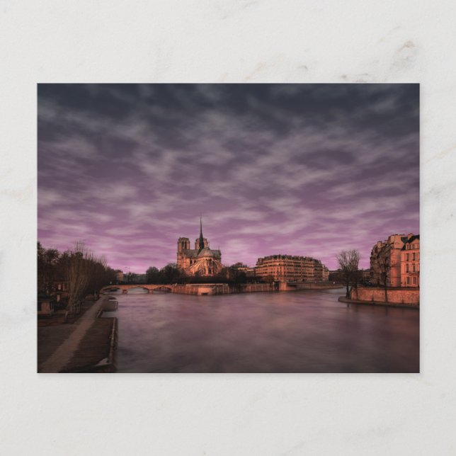 Seine river Notre Dame Paris France Postcard (Front)