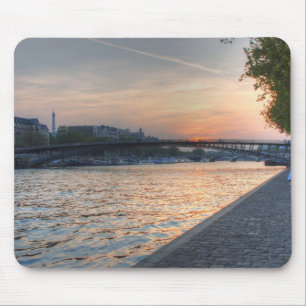 Seine sunset mouse mat