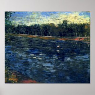 Seine with a Rowing Boat Van Gogh Fine Art Poster