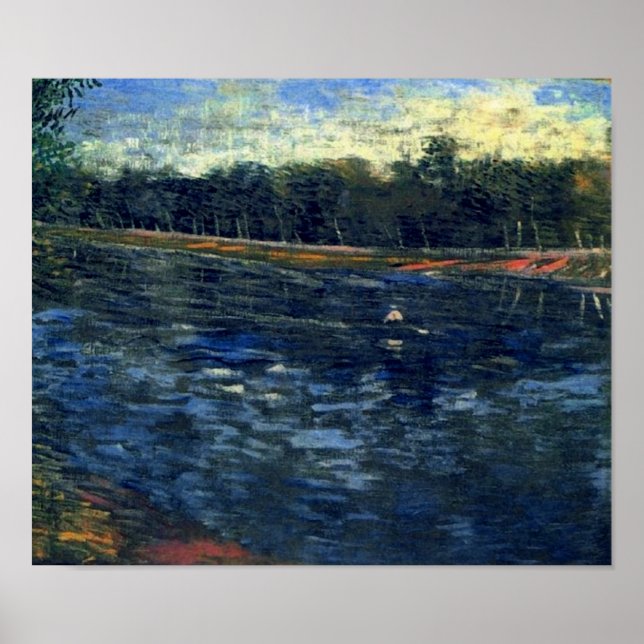 Seine with a Rowing Boat Van Gogh Fine Art Poster (Front)