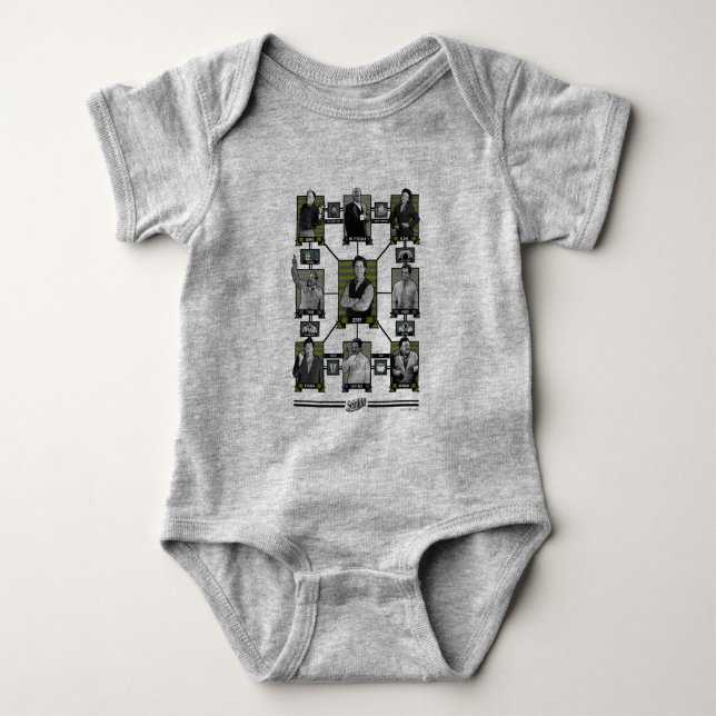 Seinfeld | Character Relationship Chart Baby Bodysuit (Front)
