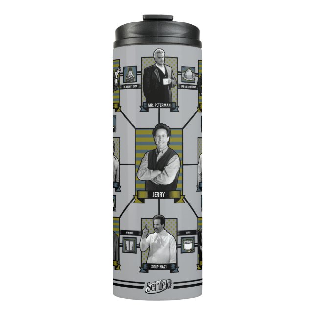 Seinfeld | Character Relationship Chart Thermal Tumbler (Front)