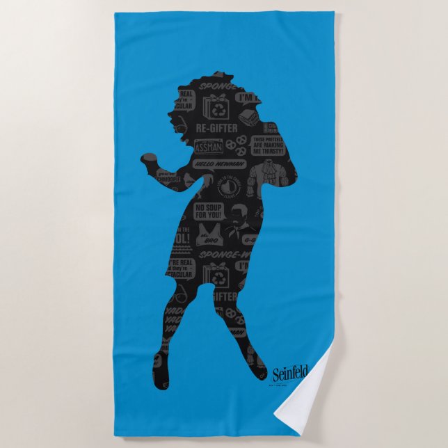 Seinfeld | Elaine Dance Silhouette Beach Towel (Front)