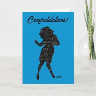 Seinfeld Elaine Dance Silhouette Congratulations Card