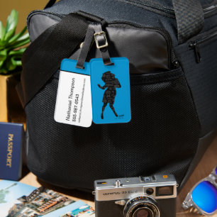 Seinfeld Elaine Dance Silhouette Luggage Tag