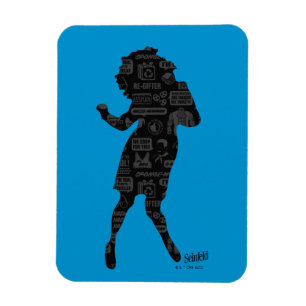 Seinfeld Elaine Dance Silhouette Magnet