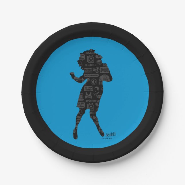 Seinfeld | Elaine Dance Silhouette Paper Plate (Front)