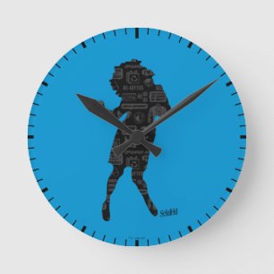 Seinfeld   Elaine Dance Silhouette Round Clock