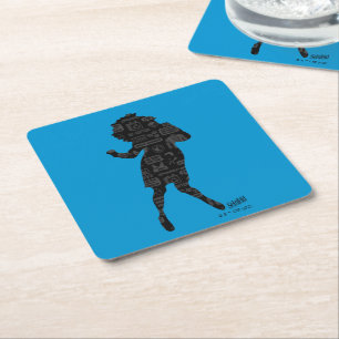 Seinfeld Elaine Dance Silhouette Square Paper Coaster