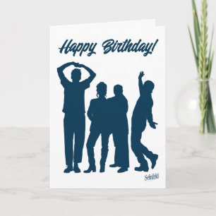 Seinfeld Group Silhouette Birthday Card