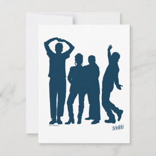 Seinfeld   Group Silhouette Graphic Card