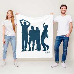 Seinfeld   Group Silhouette Graphic Fleece Blanket