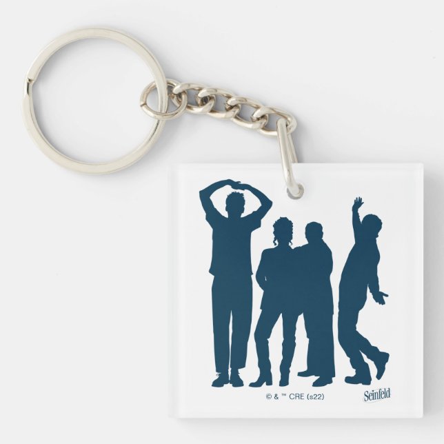Seinfeld | Group Silhouette Graphic Key Ring (Front)