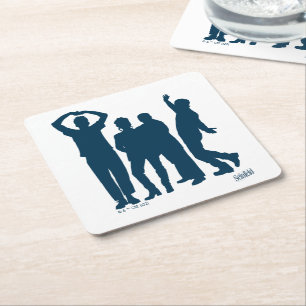Seinfeld Group Silhouette Graphic Square Paper Coaster