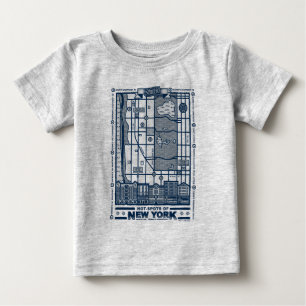 Seinfeld Hot Spots of New York Map Baby T-Shirt