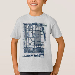 Seinfeld Hot Spots of New York Map T-Shirt