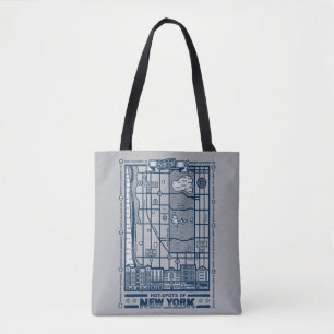 Seinfeld Hot Spots of New York Map Tote Bag