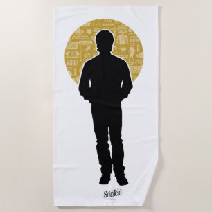 Seinfeld   Jerry Seinfeld Silhouette Beach Towel