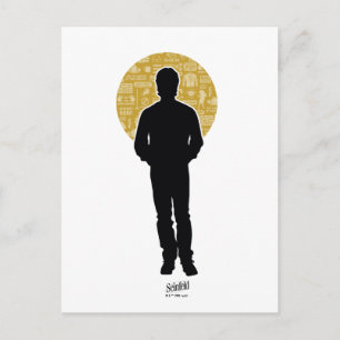 Seinfeld   Jerry Seinfeld Silhouette Postcard