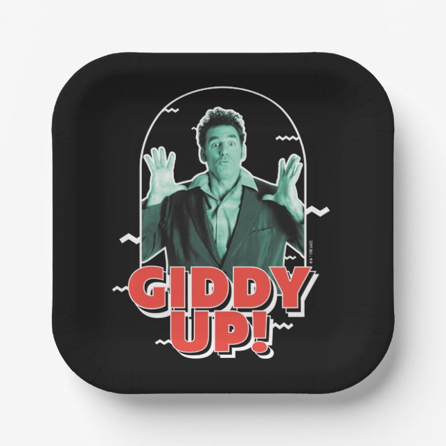 Seinfeld | Kramer - Giddy Up! Paper Plate (Front)