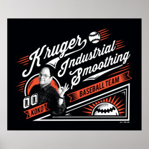 Seinfeld Kruger Industrial Baseball Team Poster