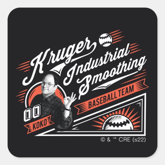 Seinfeld | Kruger Industrial Baseball Team Square Sticker (Front)