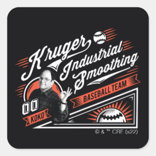 Seinfeld   Kruger Industrial Baseball Team Square Sticker
