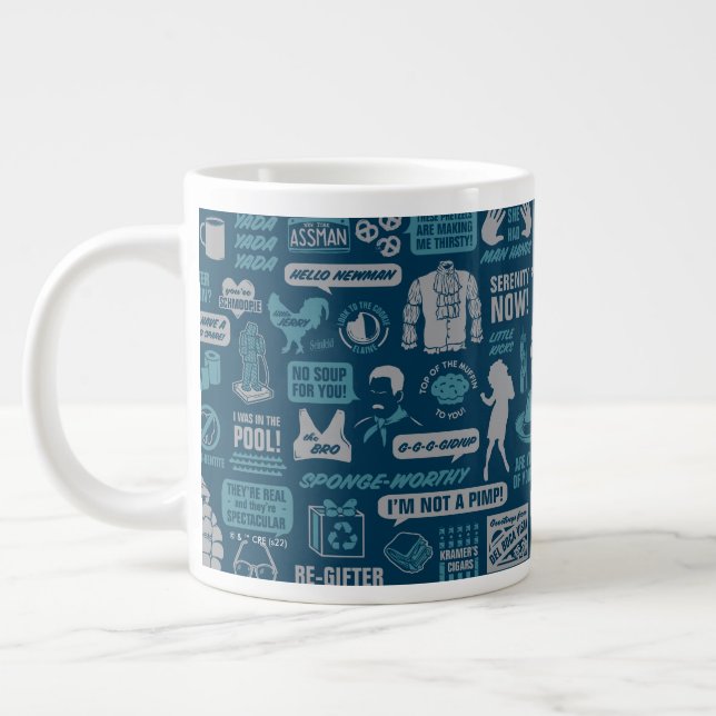 Seinfeld | Meme Pattern Large Coffee Mug (Left)
