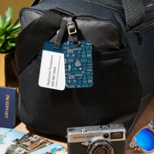 Seinfeld Meme Pattern Luggage Tag