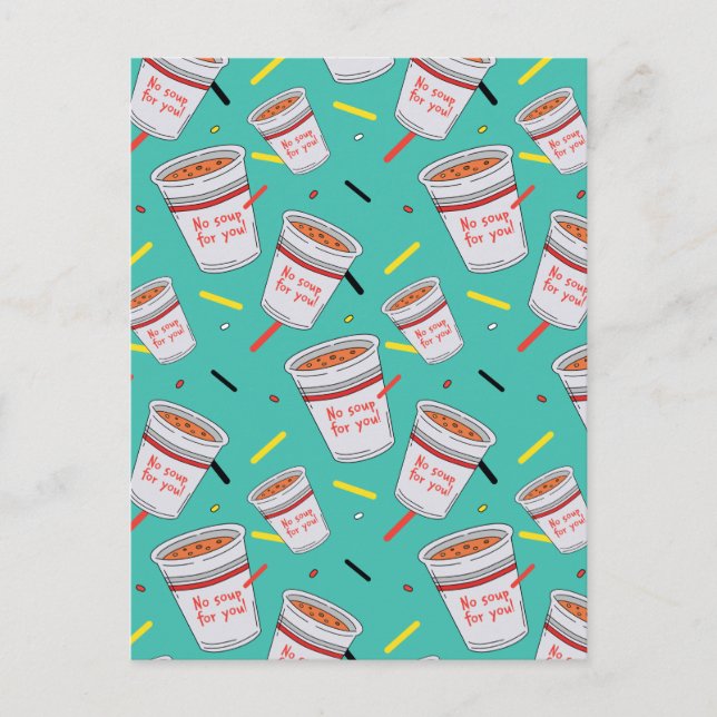 Seinfeld | No Soup For You Pattern Postcard (Front)