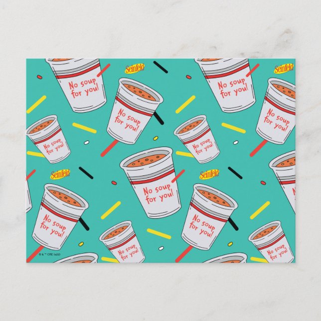 Seinfeld | No Soup For You Pattern Postcard (Front)