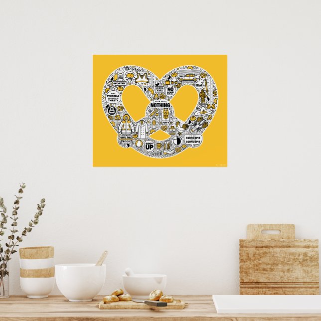 Seinfeld Pretzel Doodle Art Poster (Kitchen)