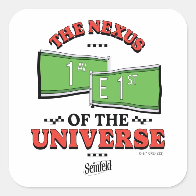Seinfeld | The Nexus of the Universe Square Sticker (Front)