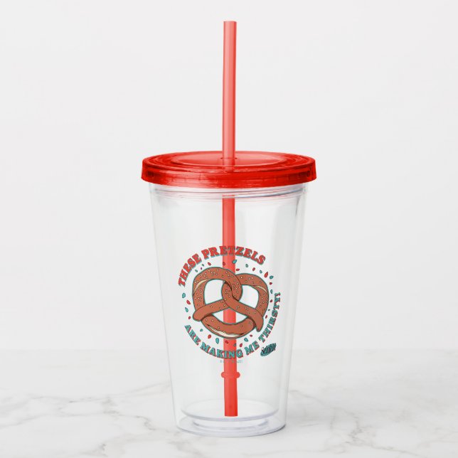 Seinfeld | These Pretzels are Making Me Thirsty Acrylic Tumbler (Front)