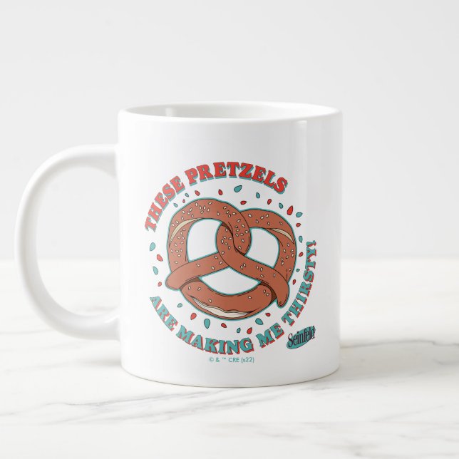 Seinfeld | These Pretzels are Making Me Thirsty Large Coffee Mug (Left)