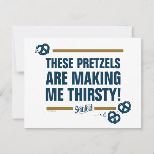 Seinfeld   "These Pretzels" Typography Graphic Card