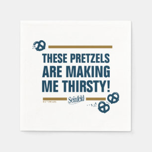 Seinfeld "These Pretzels" Typography Graphic Napkin