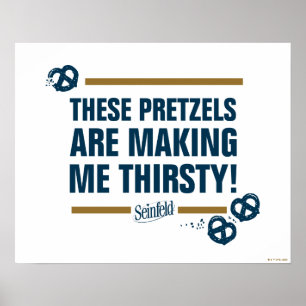 Seinfeld "These Pretzels" Typography Graphic Poster