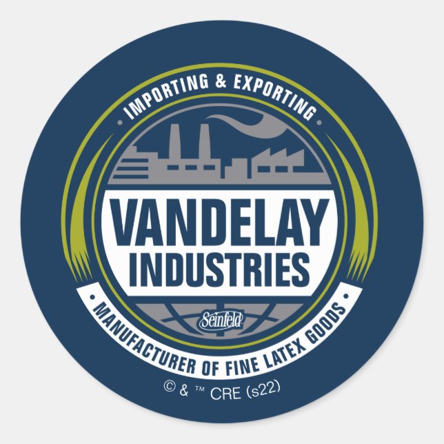 Seinfeld | Vandelay Industries Logo Classic Round Sticker (Front)
