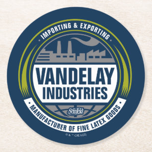 Seinfeld   Vandelay Industries Logo Round Paper Coaster