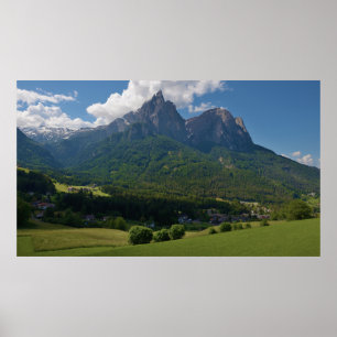 Seis Schlern Mountain Castel Ruins Hauenstein Poster