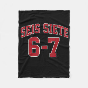 Seis Siete 67 In Spanish Sports Jersey Style Six S Fleece Blanket