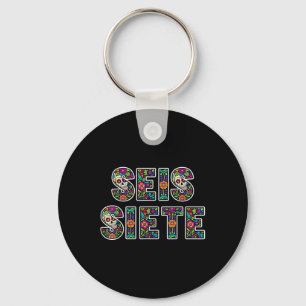 Seis Siete 67 Six Seven Meme Dia De Los Muertos  Key Ring